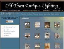 Tablet Screenshot of oldtownantiquelighting.com